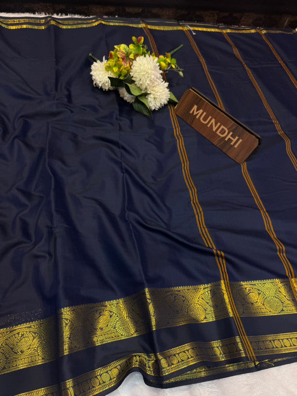 Plain Soft Silk Saree with Acrylic Fabric| PNS29
