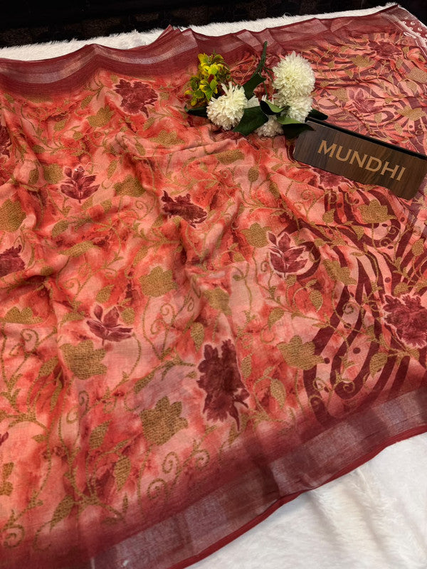 Soft Linen Saree | Take 5 Saree's Each saree Rs.199/- Only | SL90