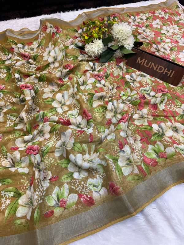 Soft Linen Saree | Take 5 Saree's Each saree Rs.199/- Only | SL102