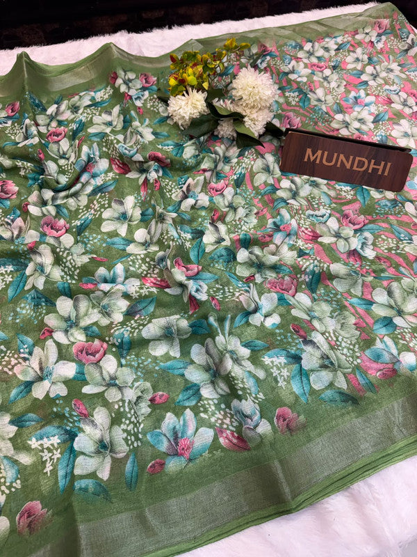 Soft Linen Saree | Take 5 Saree's Each saree Rs.199/- Only | SL106