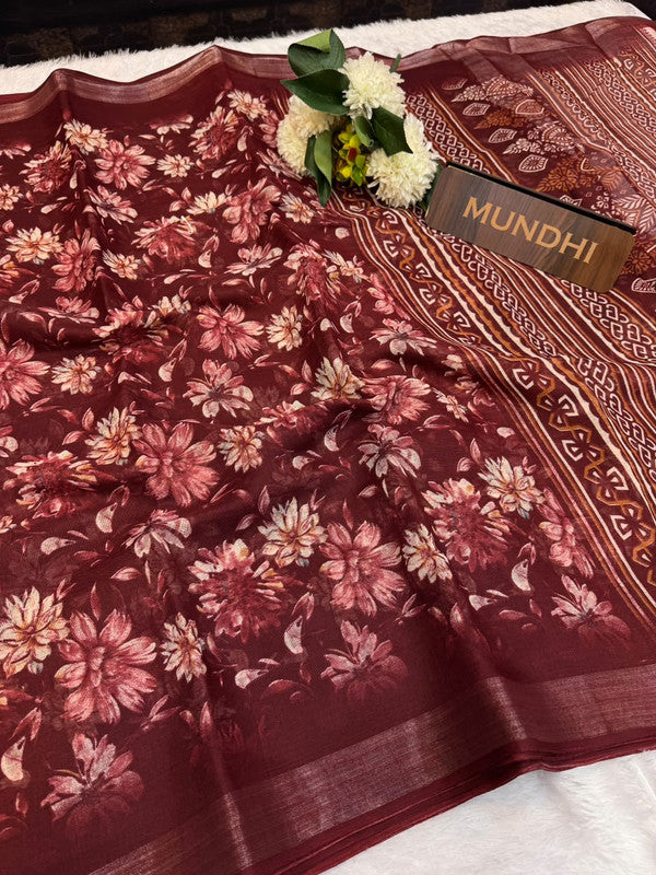 Soft Linen Saree | Take 5 Saree's Each saree Rs.199/- Only | SL114