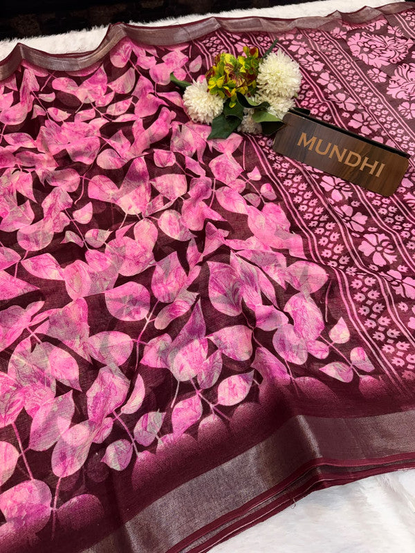 Soft Linen Saree | Take 5 Saree's Each saree Rs.199/- Only | SL124