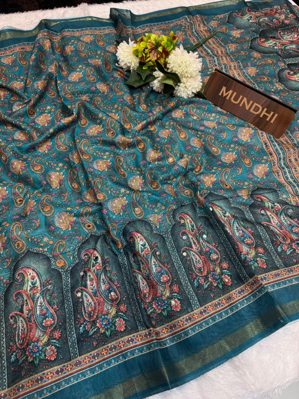 Rubina Mirror Fancy Saree in Fancy Silk with decorative mirror design