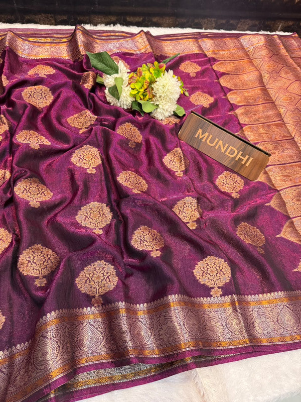 Siddharth Bulish Elegance Fancy Saree | Zari Work | BU02