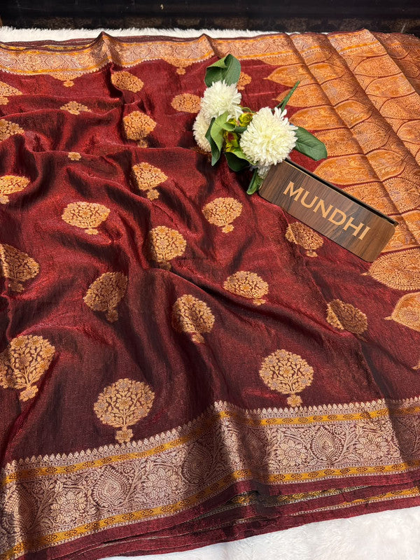 Siddharth Bulish Elegance Fancy Saree | Zari Work | BU07
