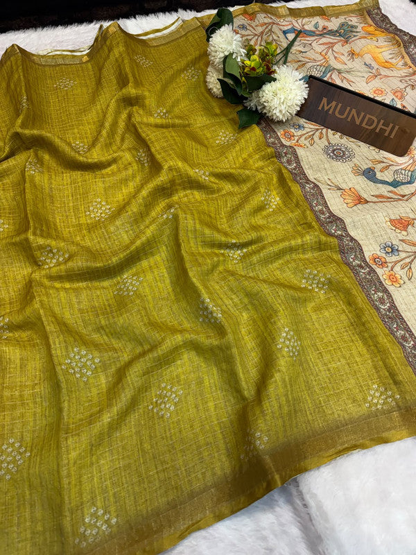 Kalanjali Fancy Saree with traditional zari design for women