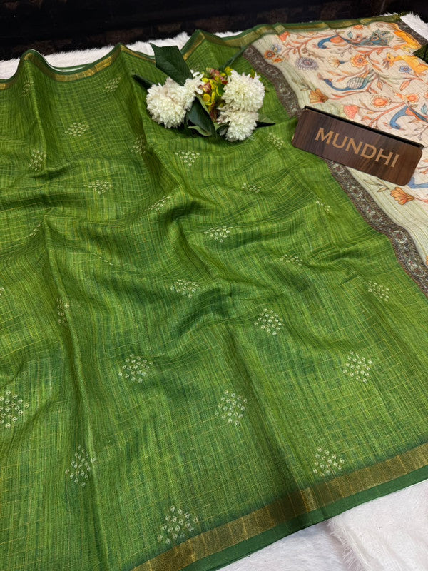 Kalanjali Fancy Saree with traditional zari design for women