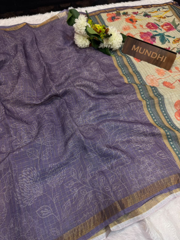 Kalanjali Fancy Saree with traditional zari design for women