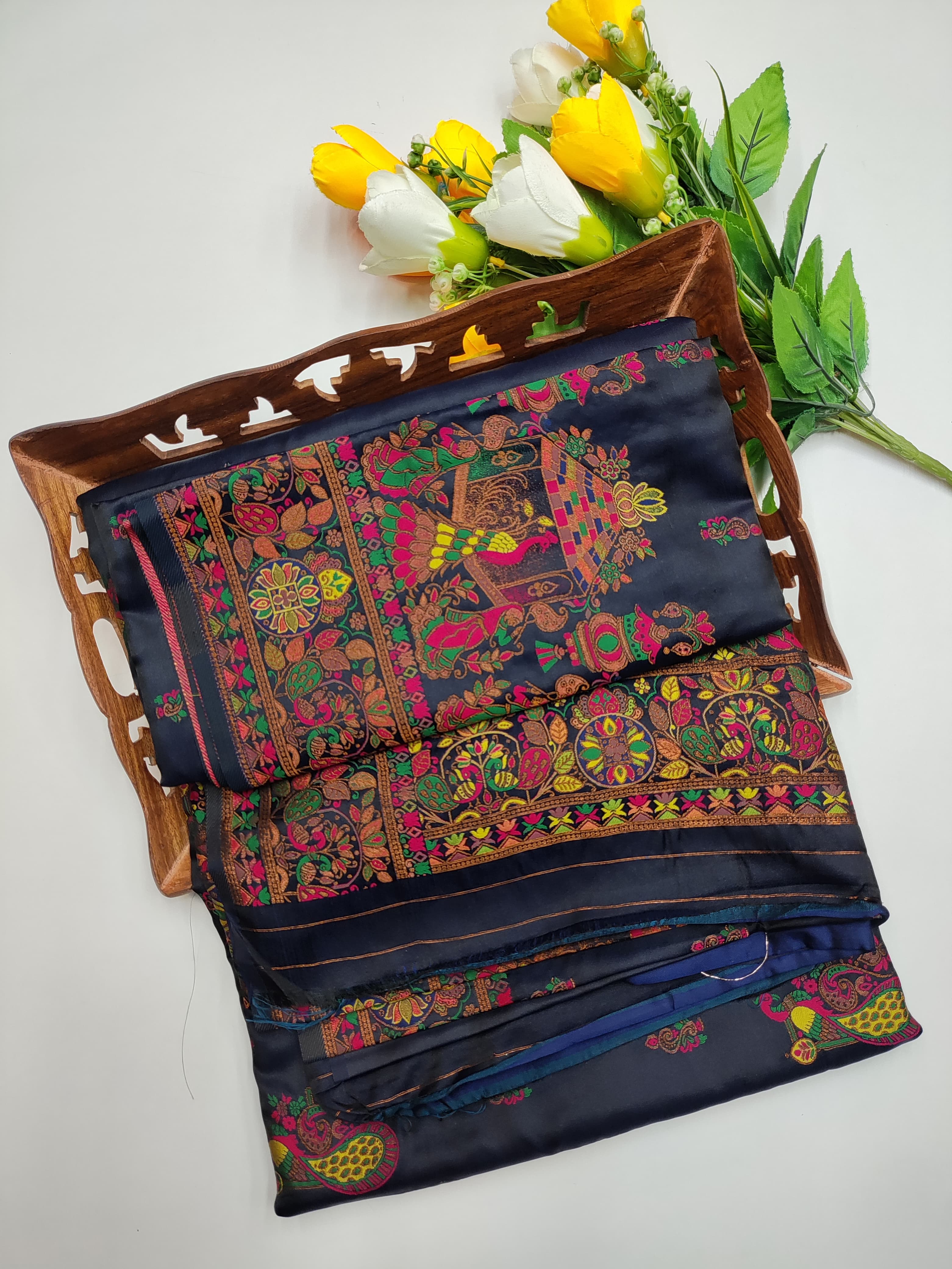 Luxury Satin Saree (pre booking 10 days)