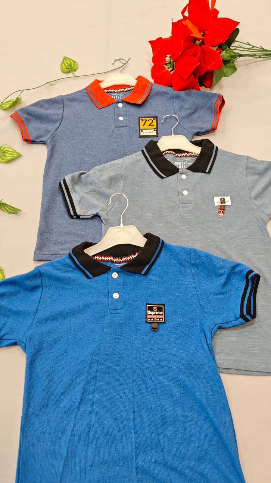 3 Polo T-Shirts(7 to 8 Years)