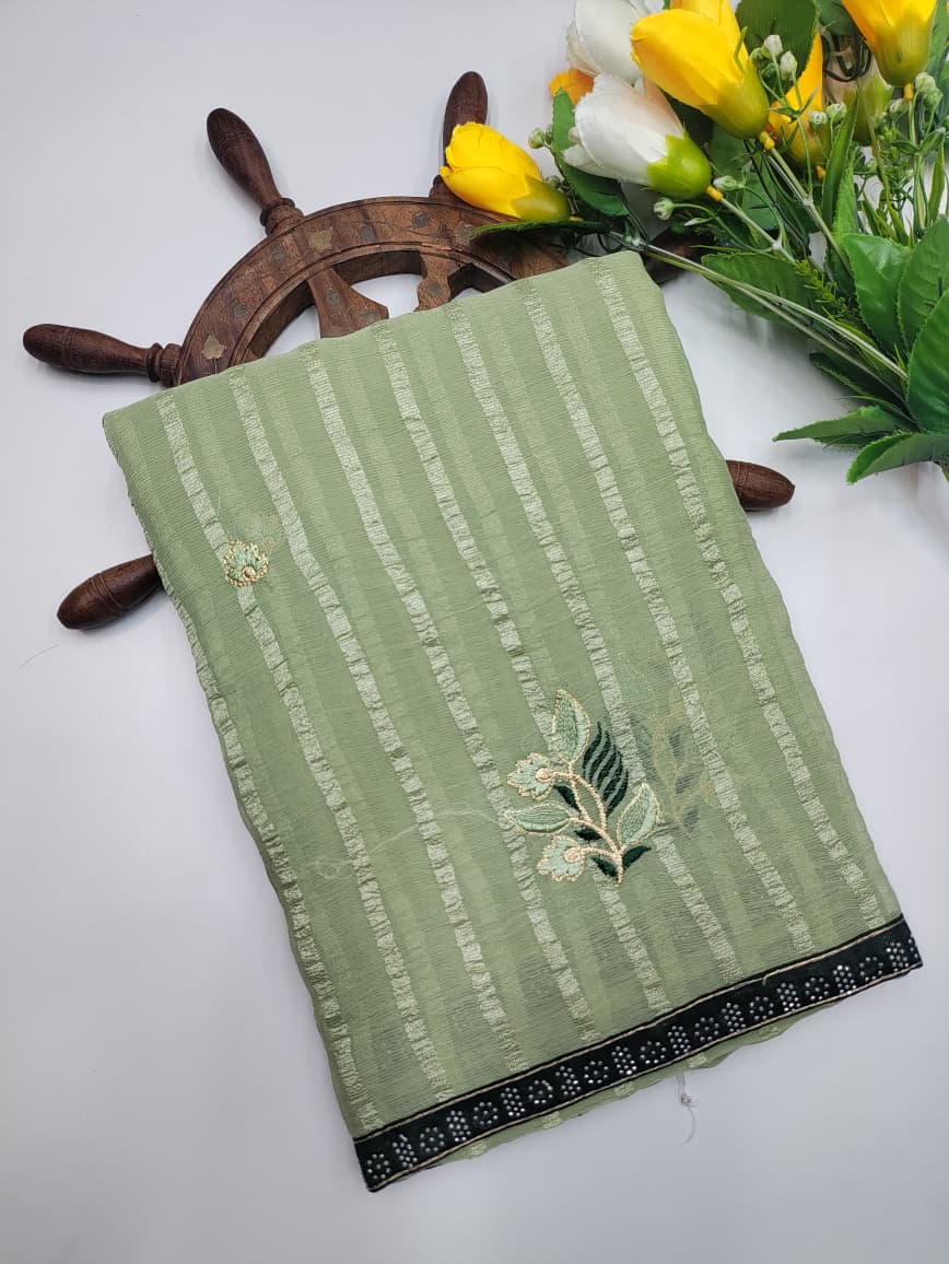 Fendy Space silk(Fancy Saree Diwali Special)