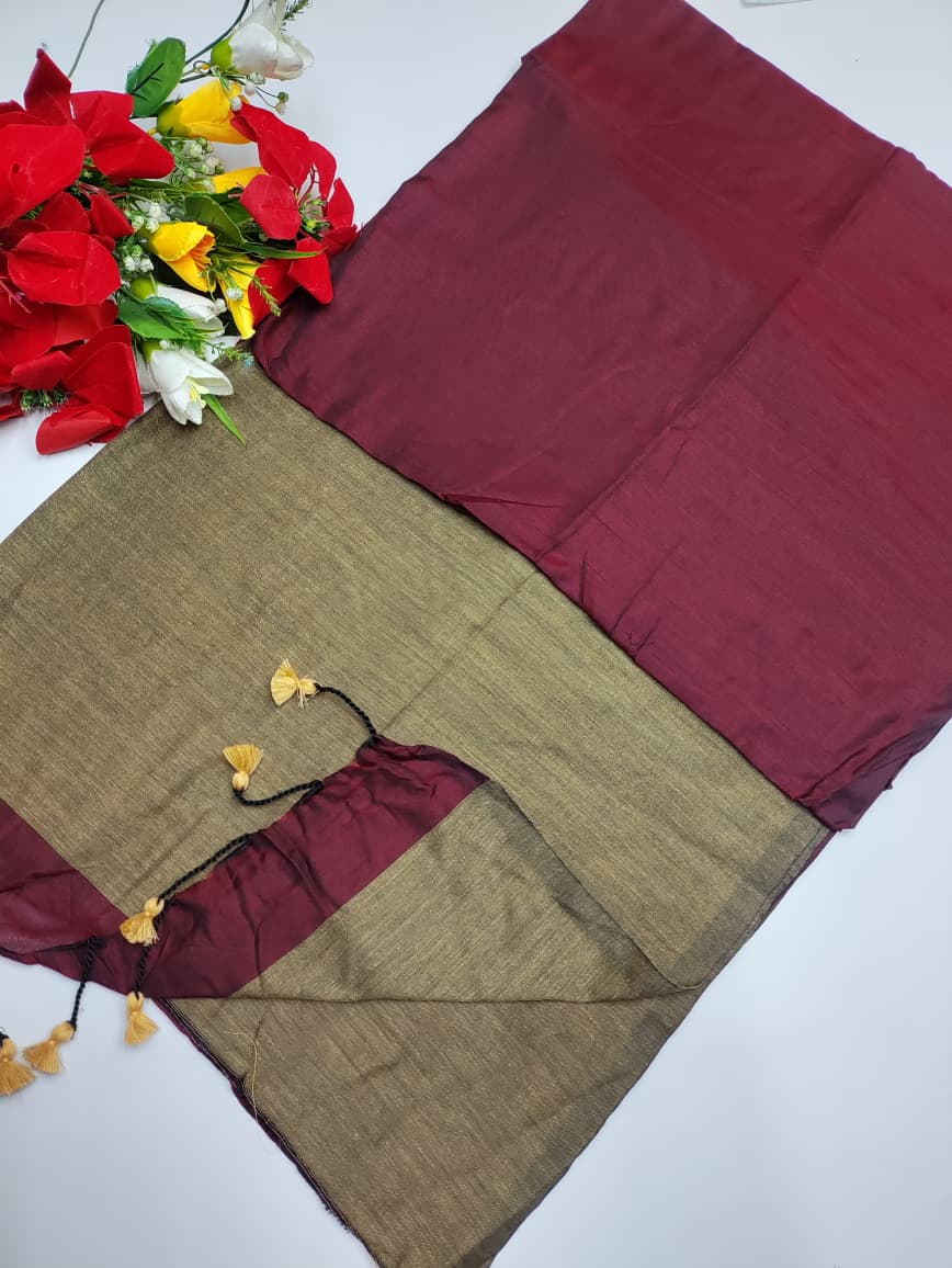 Jaipur Plain Cotton Saree JE67