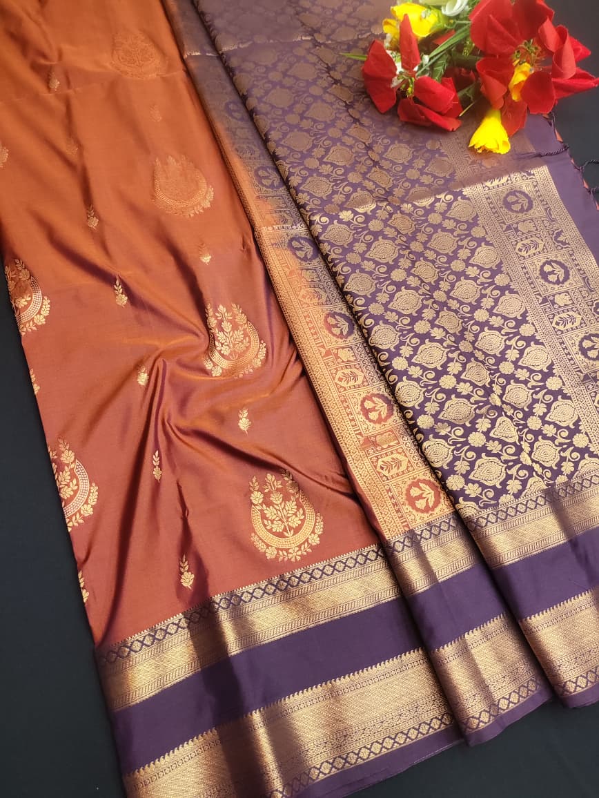 Elampillai Luxury Rust Orange RG21