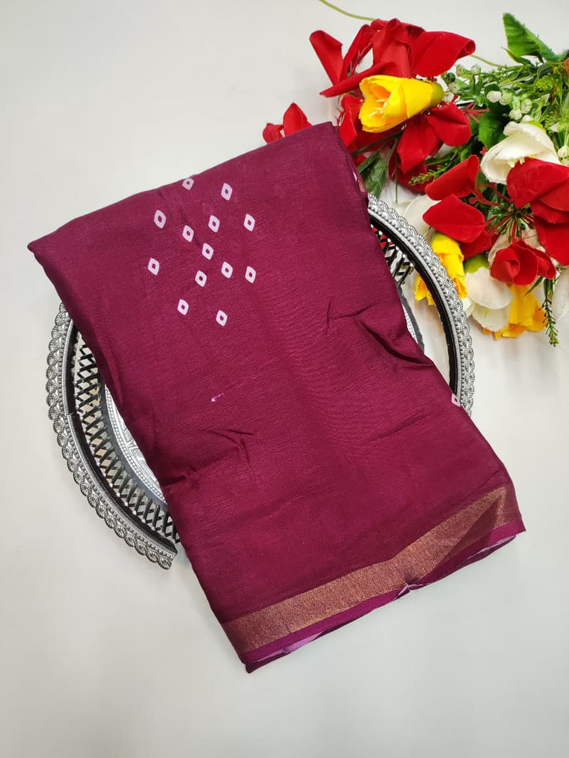 Malmal Cotton Saree for women in soft breathable lightweight cotton fabric with elegant traditional design suitable for daily wear and festive occasions, Front View Image