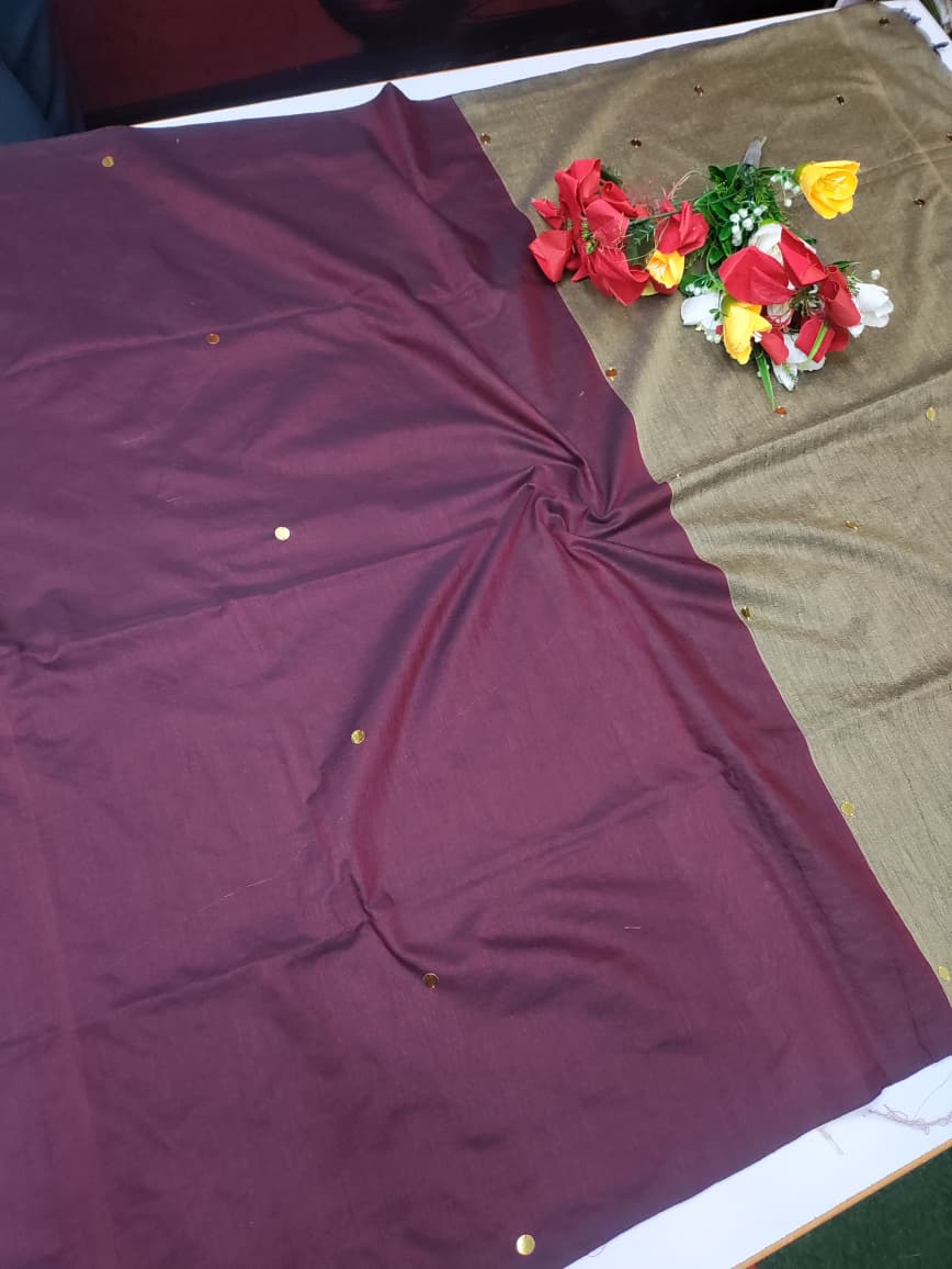 Jaipur Plain Cotton Saree JE184