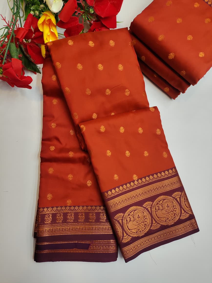Rust Orange Saree RG52