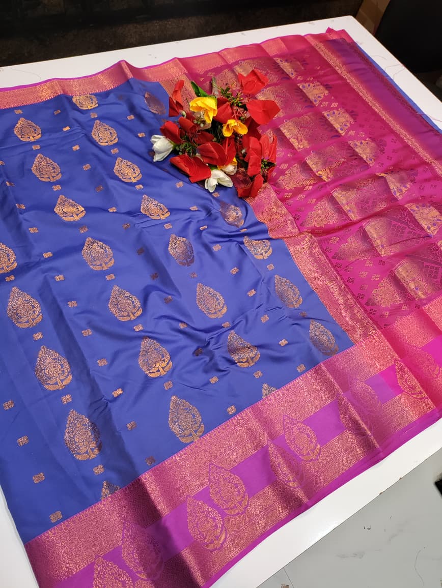 Mithra Soft Silk saree for women featuring elegant soft silk fabric with graceful traditional design suitable for weddings receptions and festive occasions, Full View