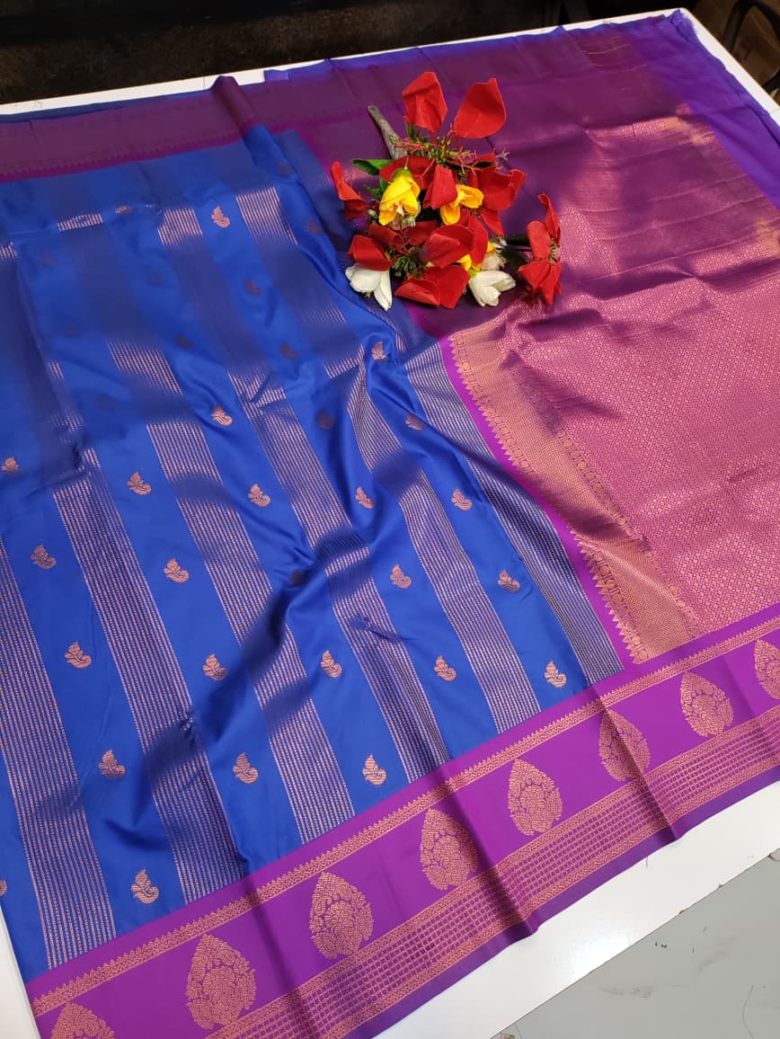 Chitra Soft Silk saree for women featuring elegant soft silk fabric with graceful traditional design suitable for weddings receptions and festive occasions, Full View 