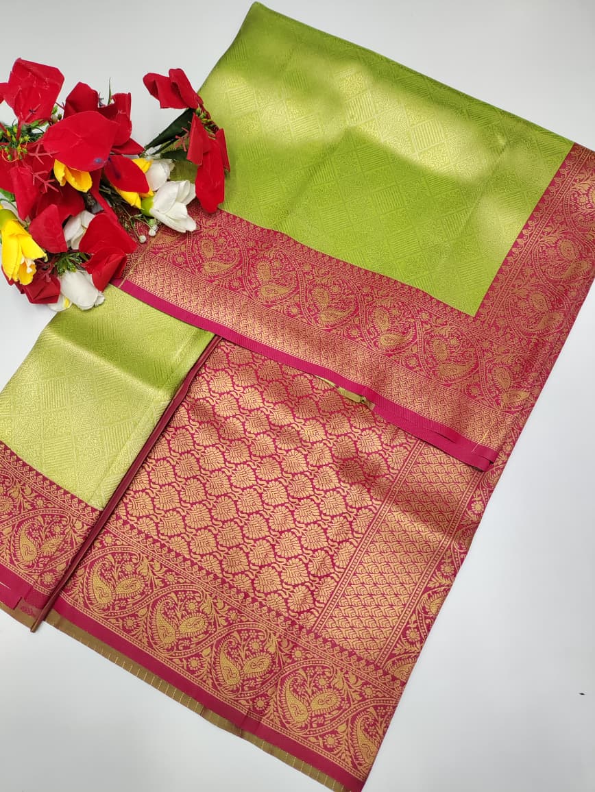 Premium Wedding Korvai Tissue saree for women featuring rich traditional bridal design in elegant tissue fabric suitable for weddings muhurtham and festive occasions