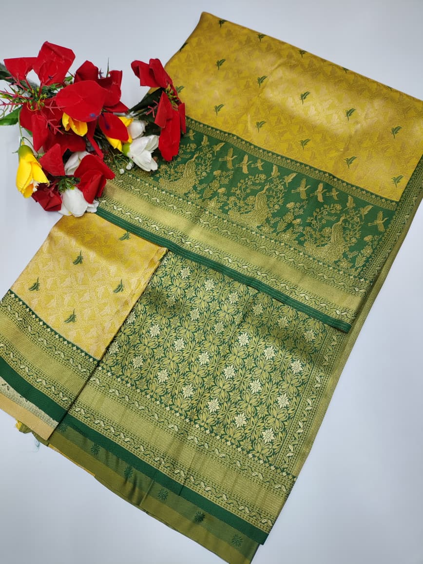 Premium Wedding Korvai Tissue saree for women featuring rich traditional bridal design in elegant tissue fabric suitable for weddings muhurtham and festive occasions