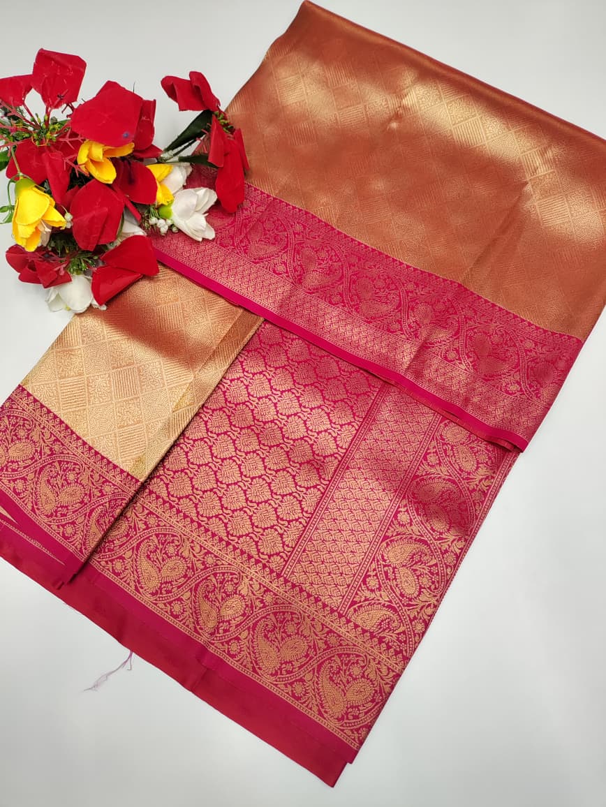 Premium Wedding Korvai Tissue saree for women featuring rich traditional bridal design in elegant tissue fabric suitable for weddings muhurtham and festive occasions
