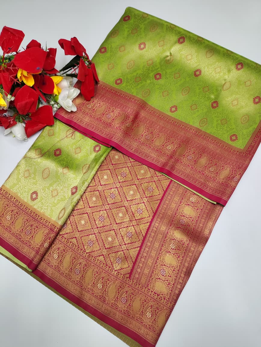 Premium Wedding Korvai Tissue saree for women featuring rich traditional bridal design in elegant tissue fabric suitable for weddings muhurtham and festive occasions