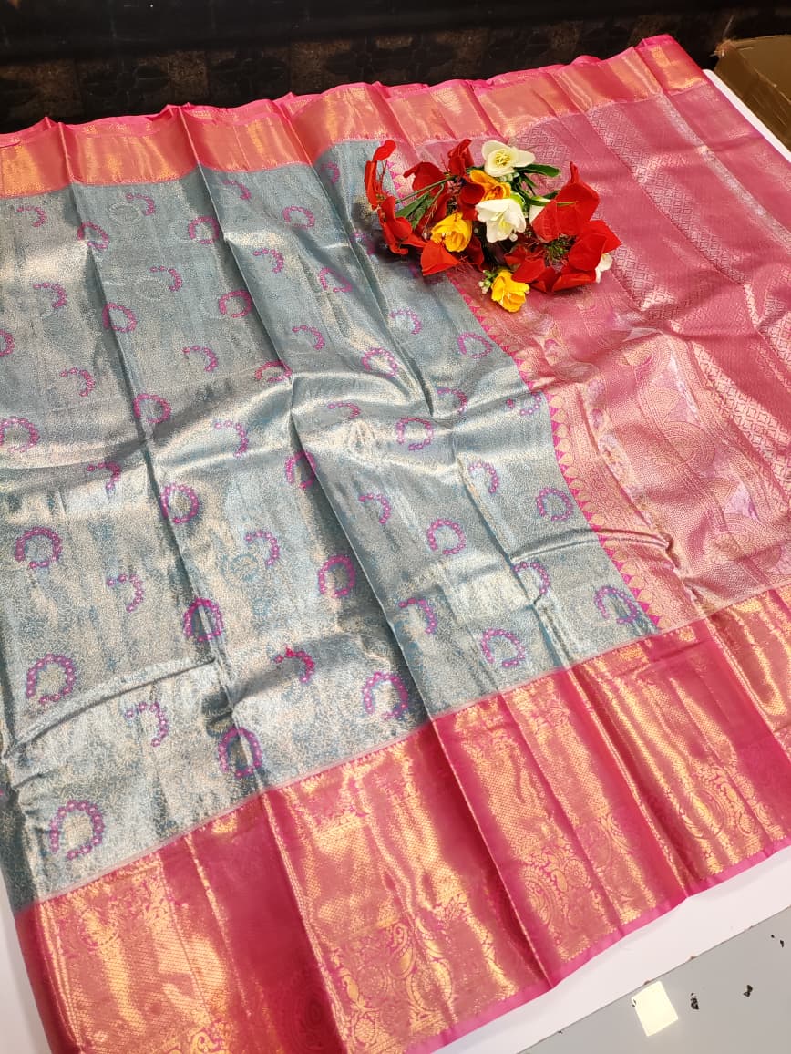 Wedding Tissue Saree WTG01