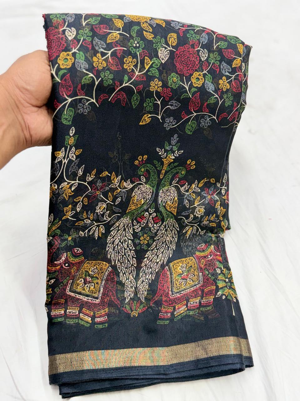 Malmal Pading Cotton Saree MU23 (10 Days Pre booking)