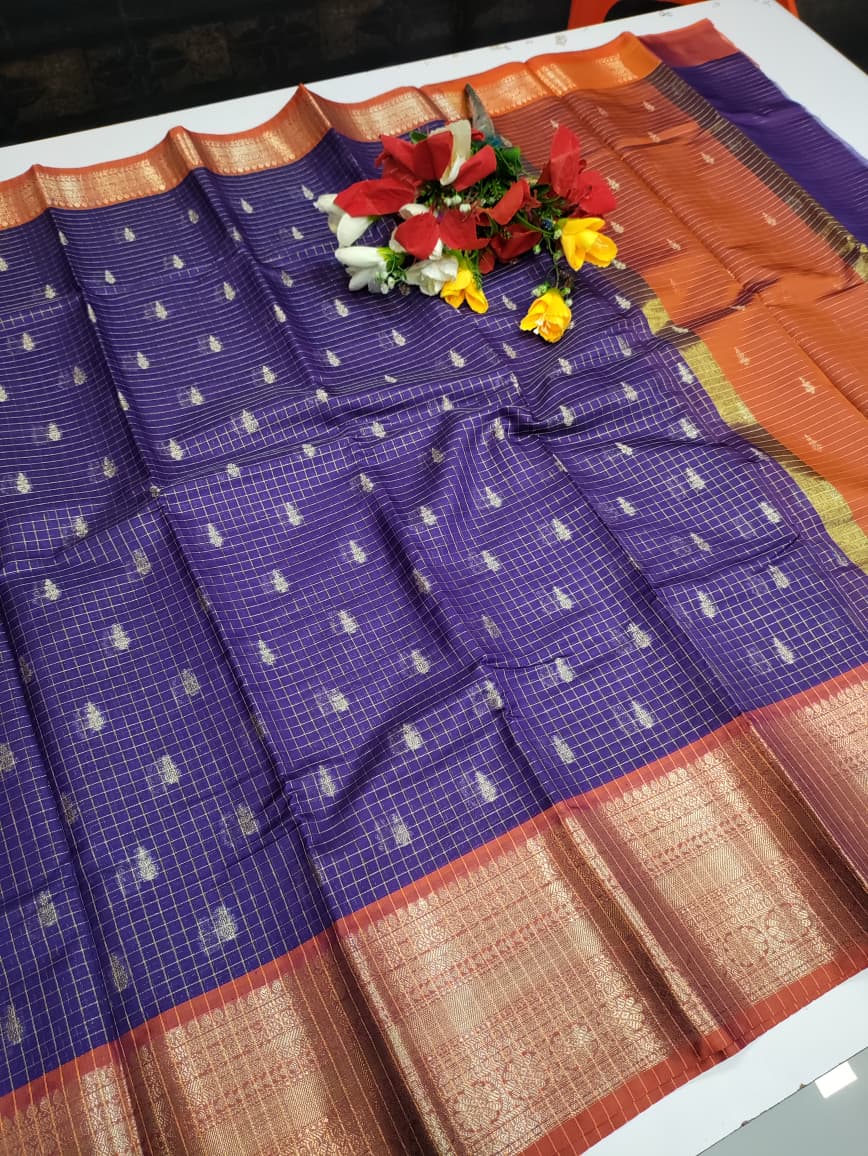 Banarasi Checked Saree FV27