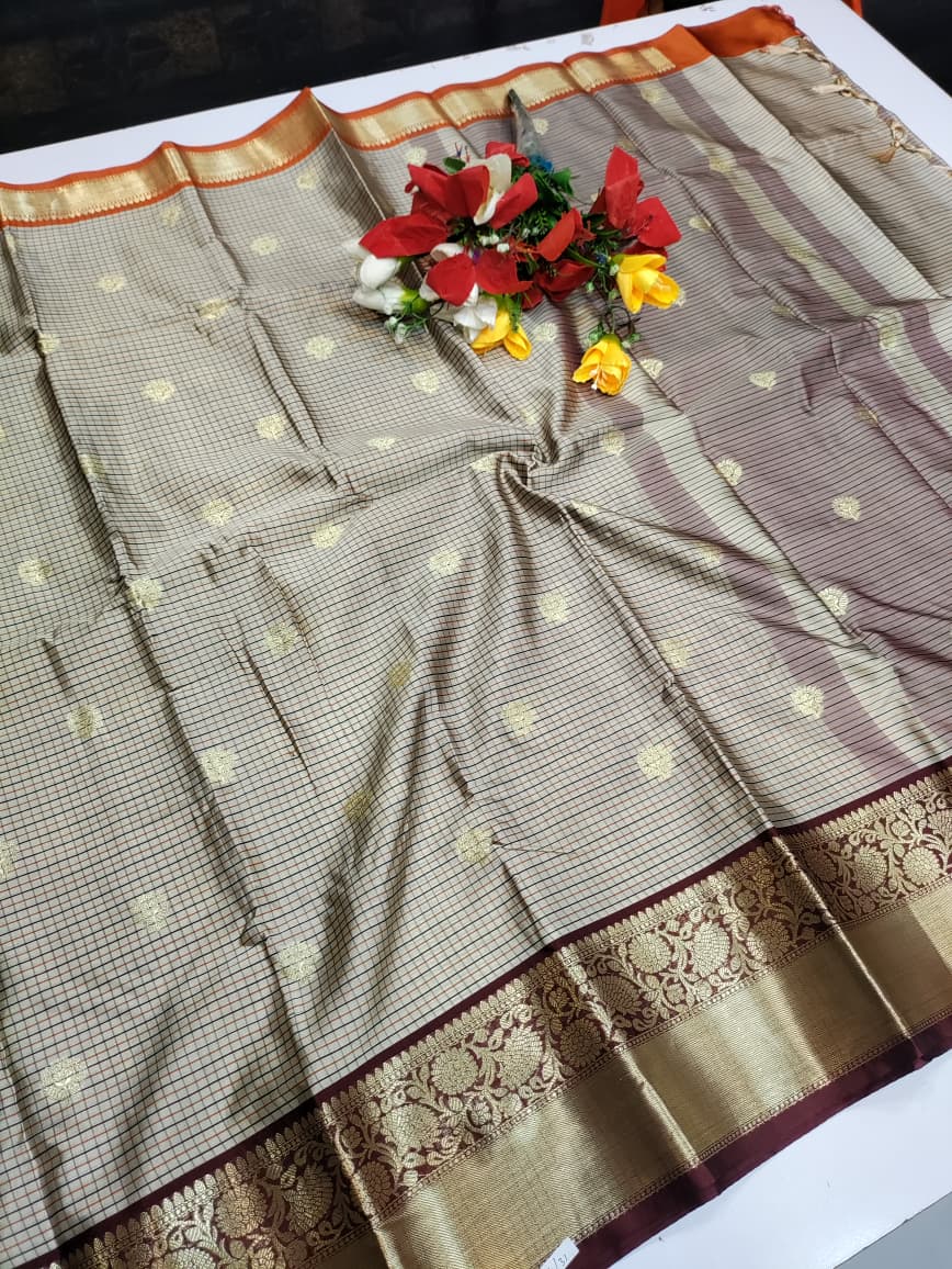 Banarasi Checked Saree FV29