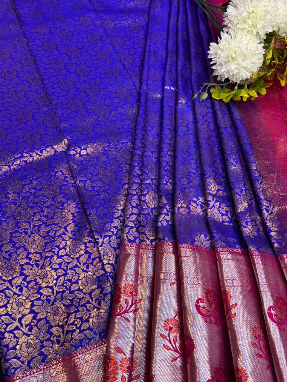 Wedding Tissue Saree with Zari Work for Bridal and Festive Wear
