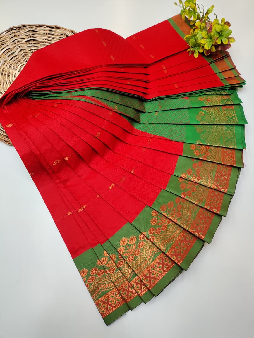 Honey Soft Silk Saree with elegant Zari work for wedding wear