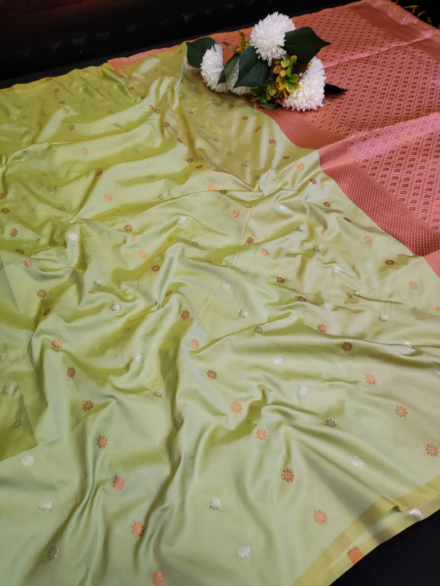 Padhumai Zari Soft Silk Saree for |Party & Festival Wear|  P12