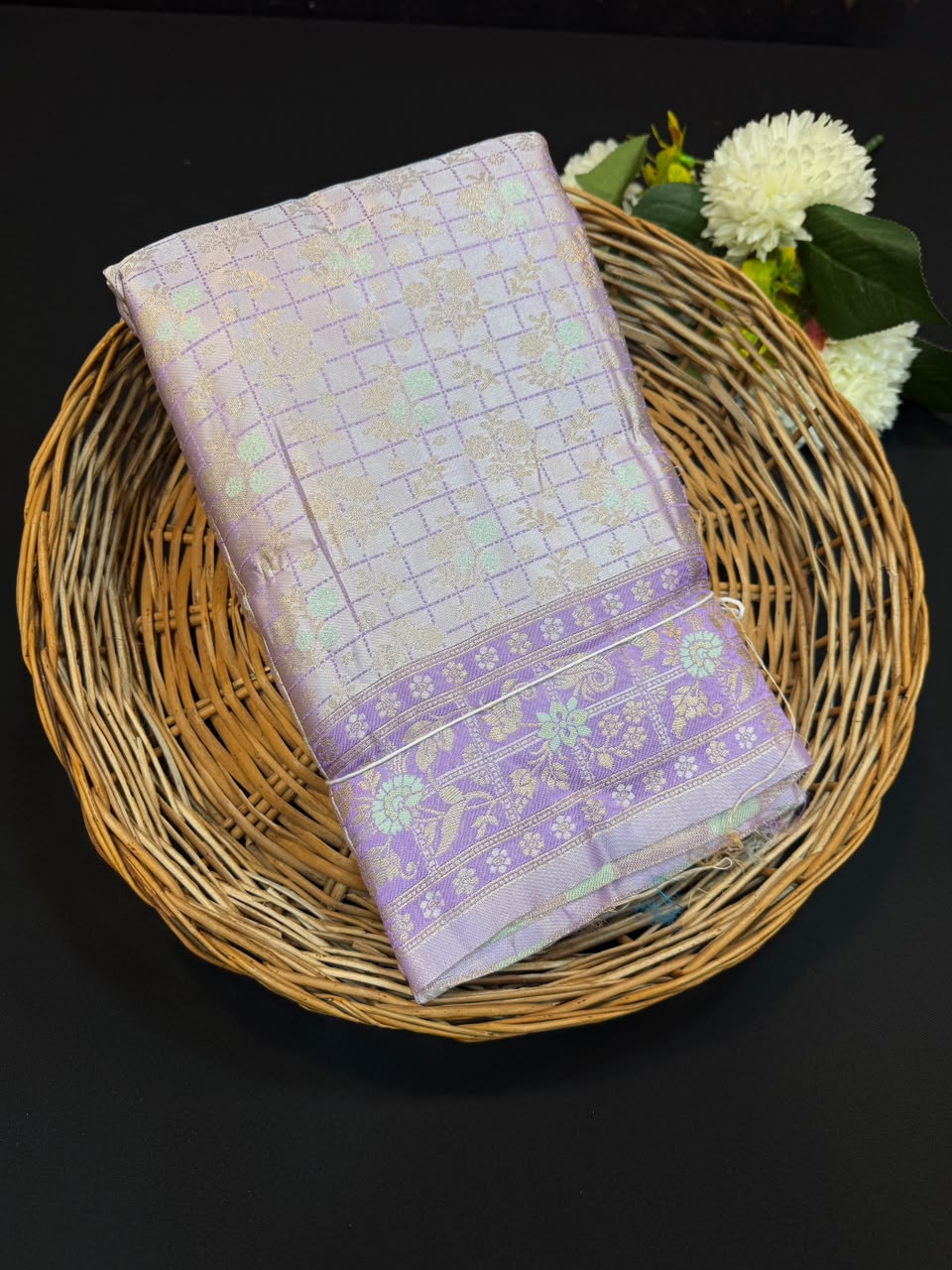 Nangai Satin Soft Saree with |Jacquard Blouse| PNG14