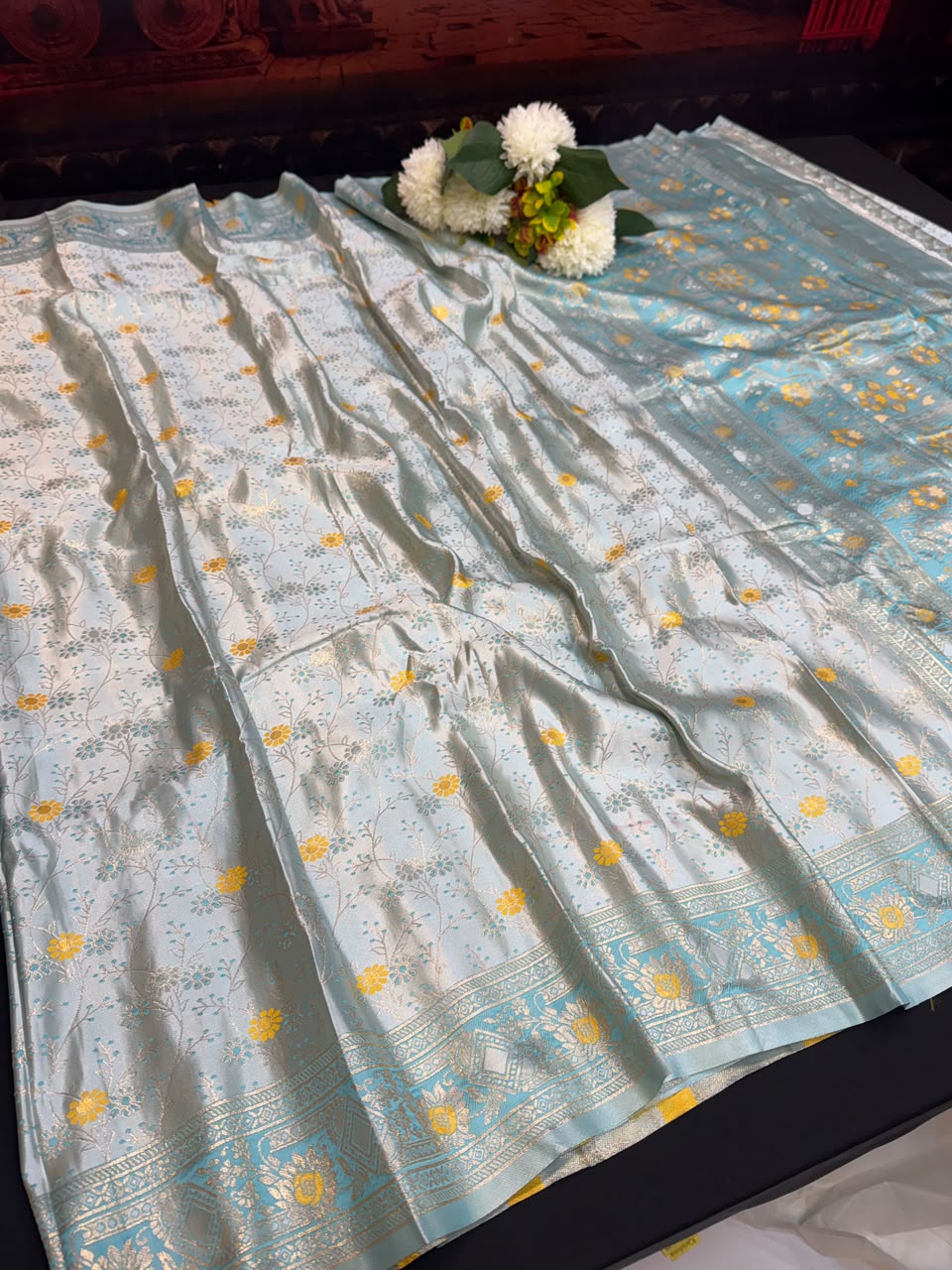 Nangai Satin Soft Saree with |Jacquard Blouse| PNG15