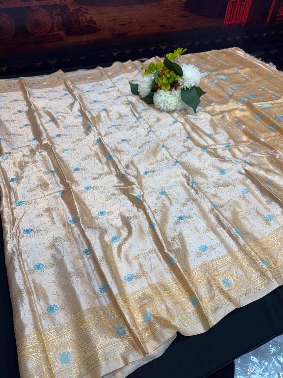 Nangai Satin Soft Saree with |Jacquard Blouse| PNG25