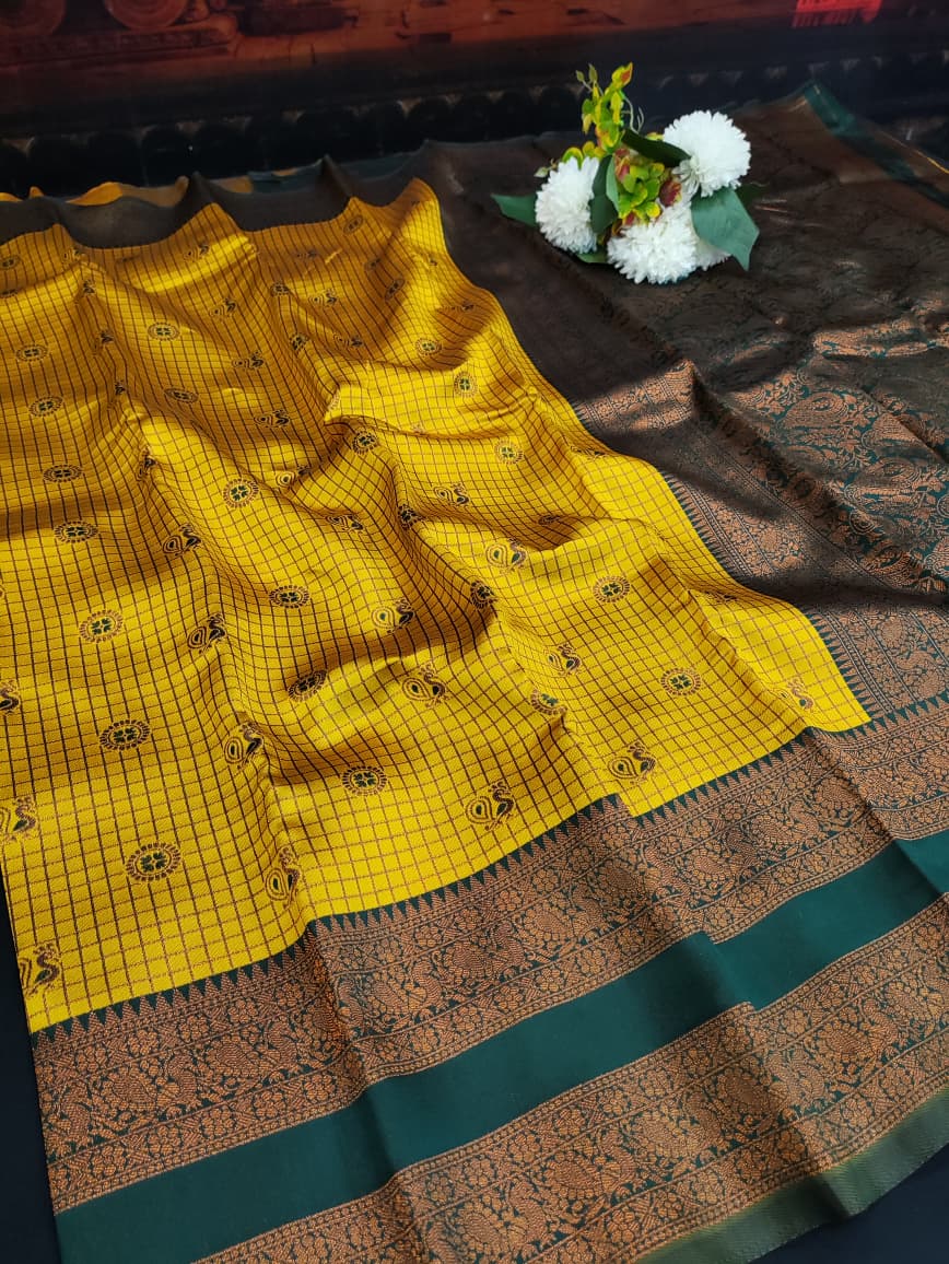 Retta Patta Pavishna Soft Silk Saree | Jacquard Blouse| RTP38