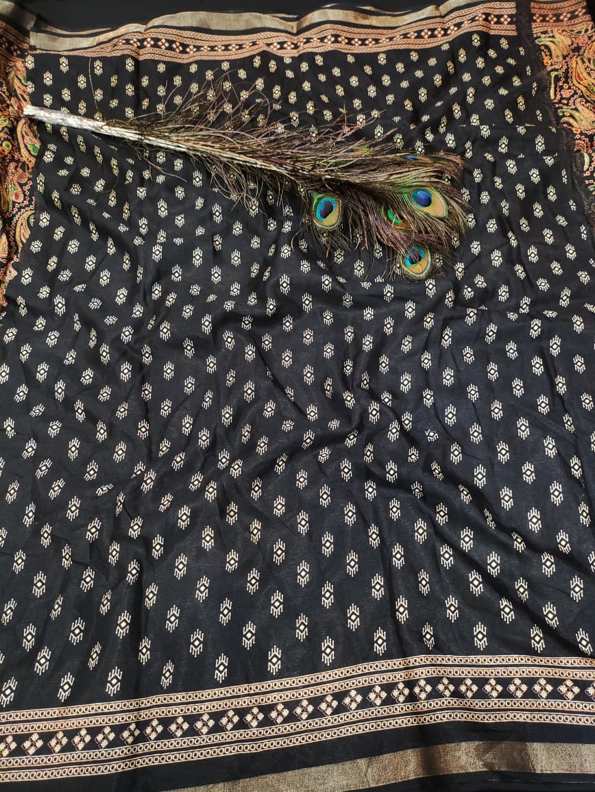 Malmal Peding Cotton Saree MU38