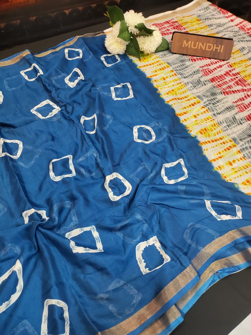 Malmal Cotton Saree | MU46