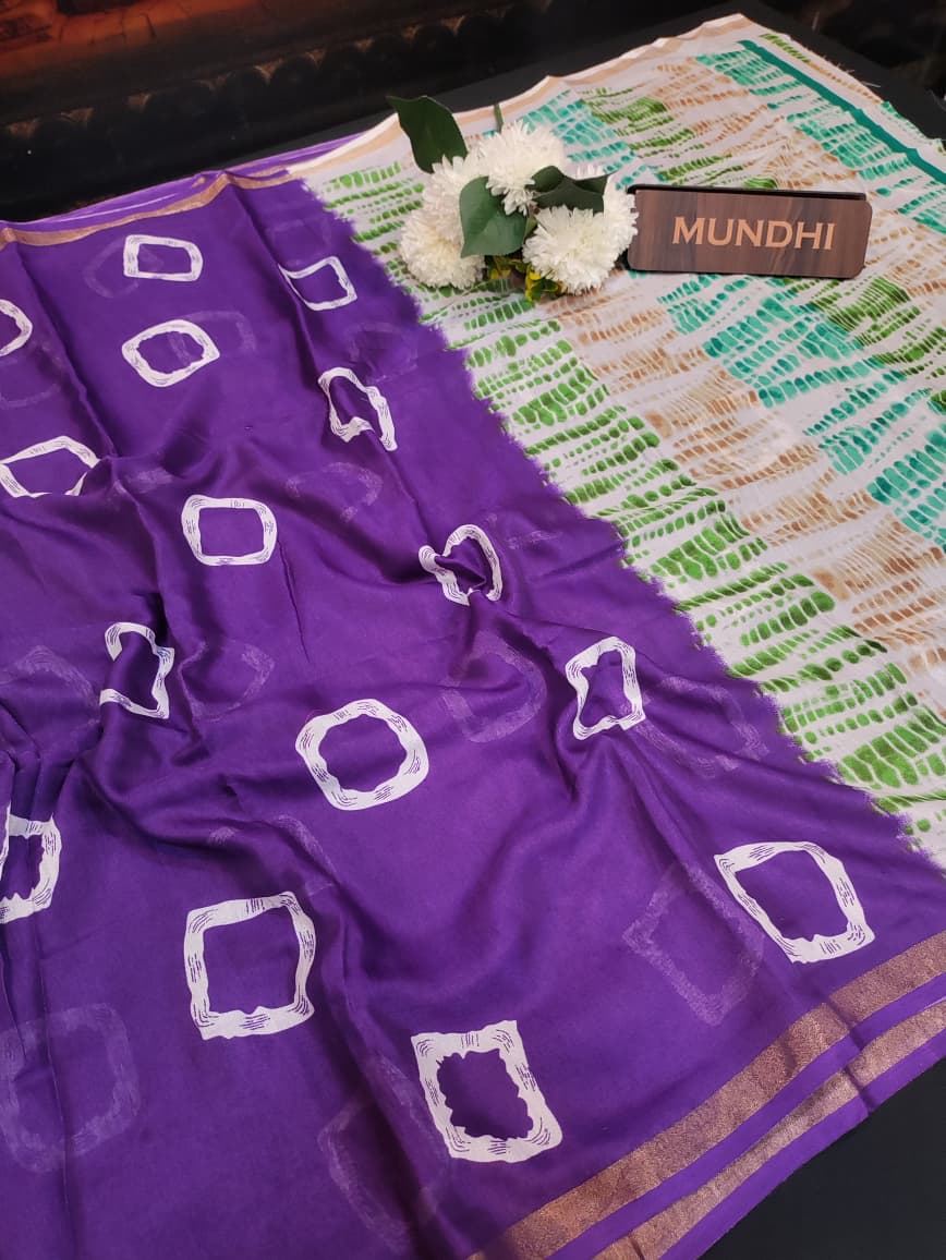 Malmal Cotton Saree | MU49