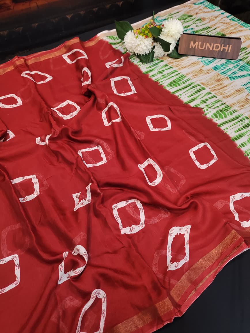 Malmal Cotton Saree | MU51