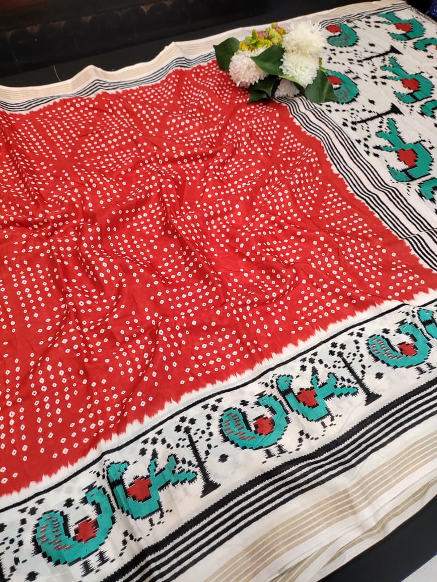 Malmal Cotton Saree | MU56