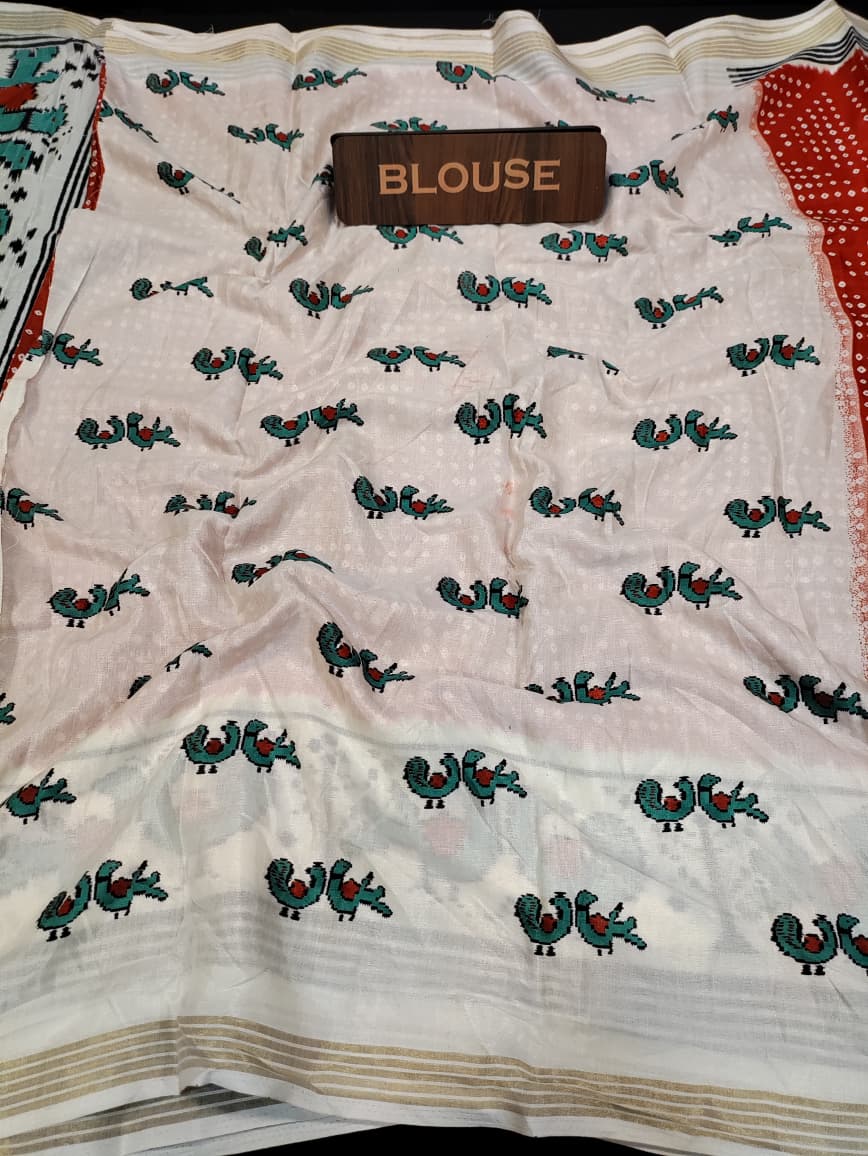 Malmal Cotton Saree | MU56