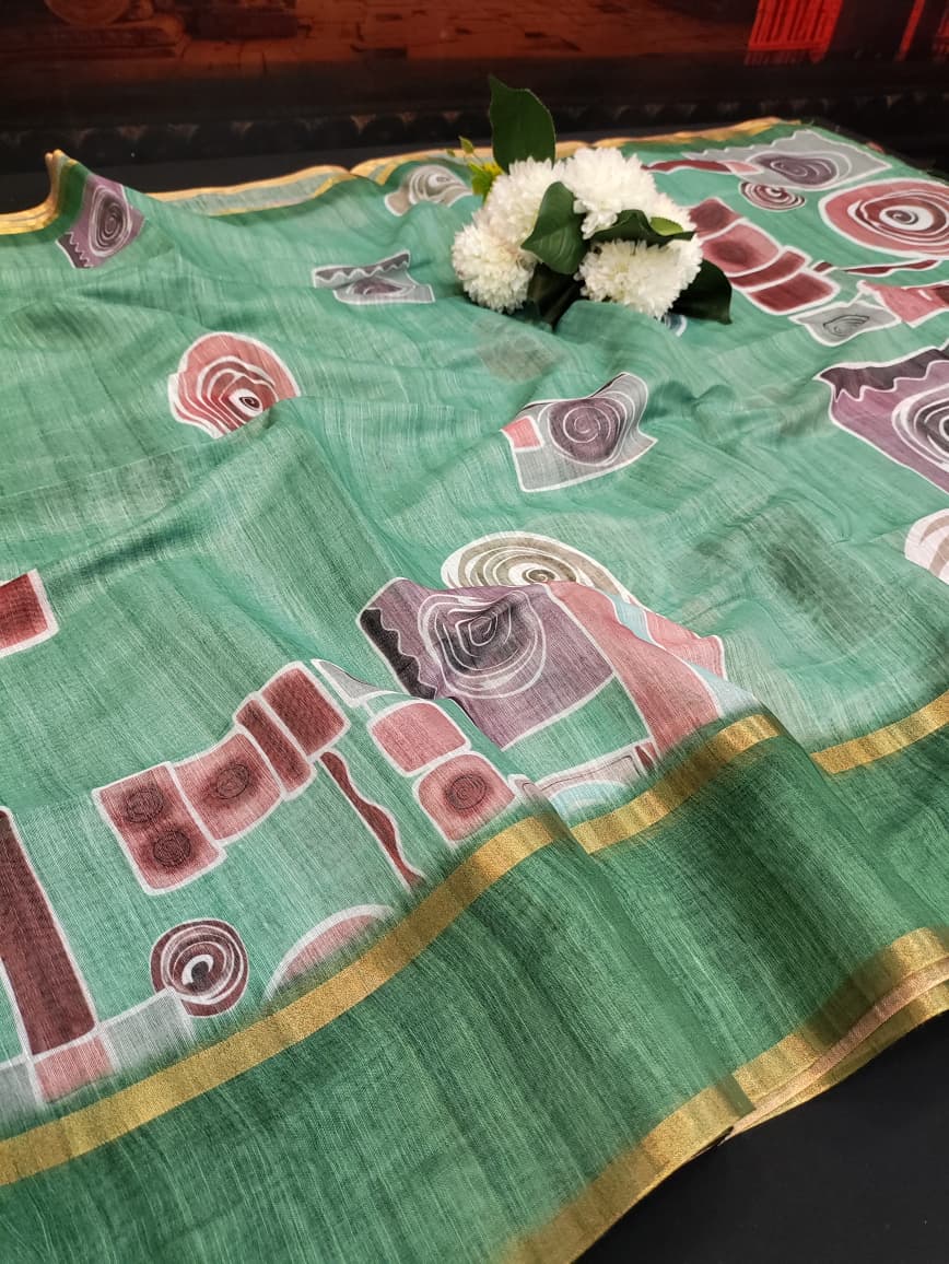 Rupam Digital Fancy Saree in premium fancy fabric for party wear