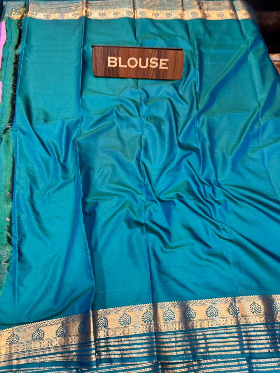 Vegan Silk Saree with |Zari Work for Women| VG02