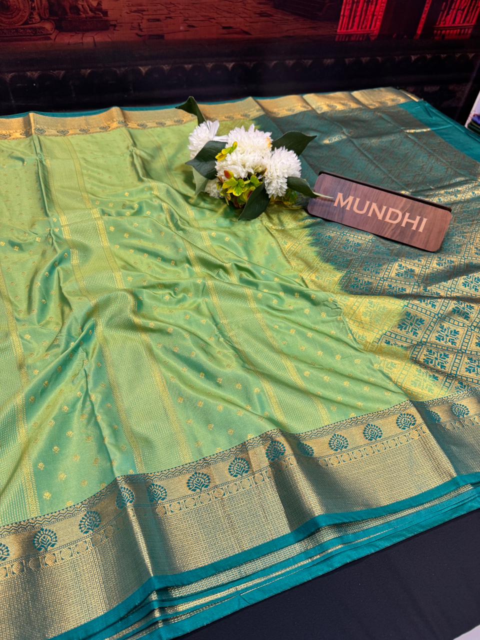 Vegan Silk Saree with |Zari Work for Women| VG05
