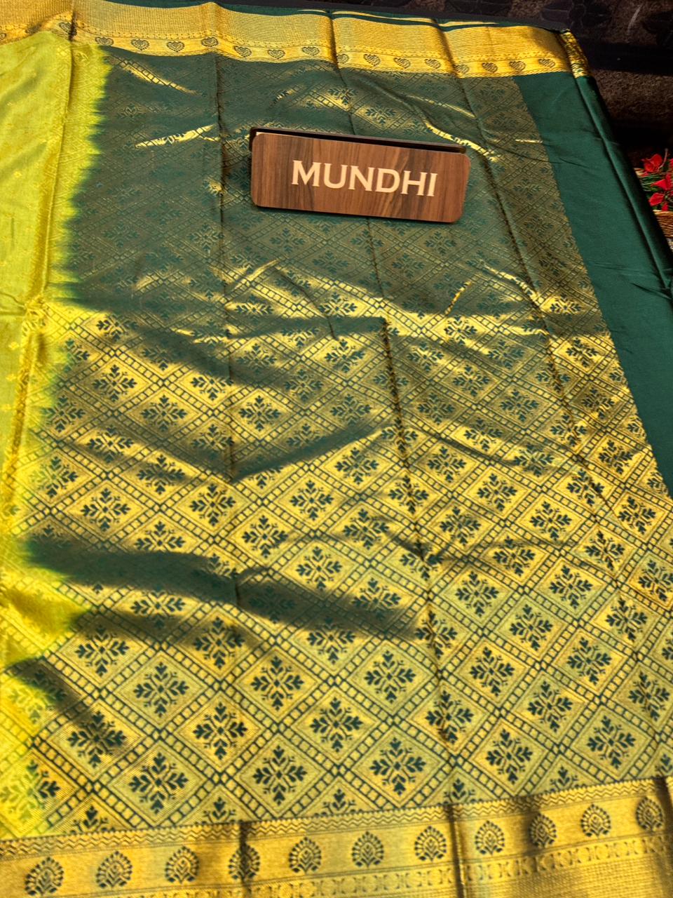 Vegan Silk Saree with |Zari Work for Women| VG07