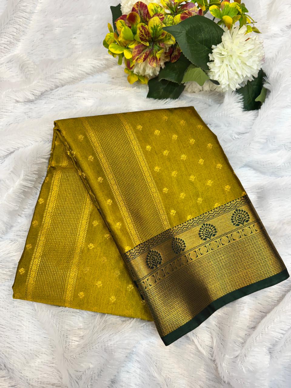 Vegan Silk Saree with |Zari Work for Women| VG10