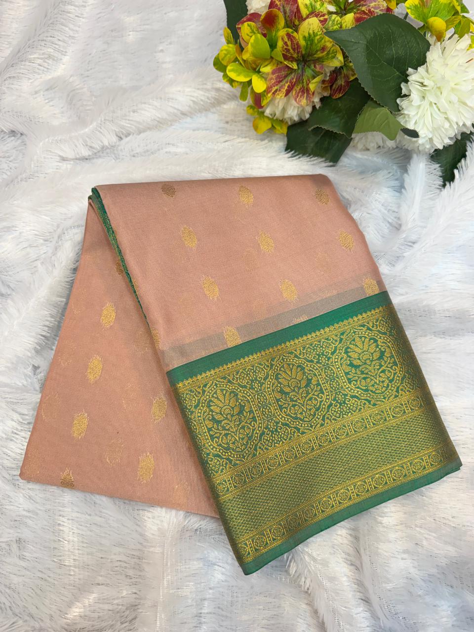 Vegan Silk Saree with |Zari Work for Women| VG14