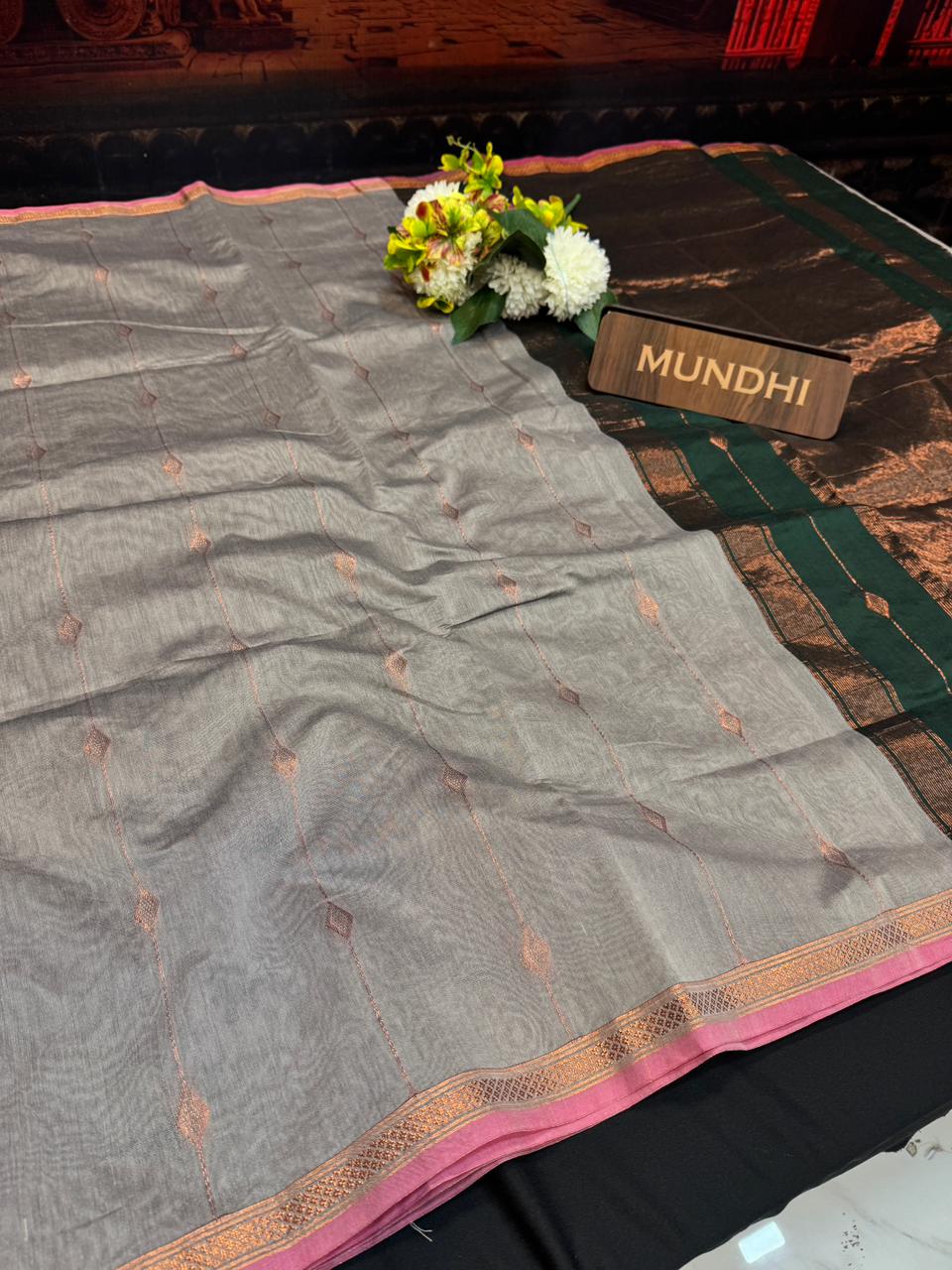 Maheshwari Cotton Saree | Elegant Zari Saree for Women| MW02